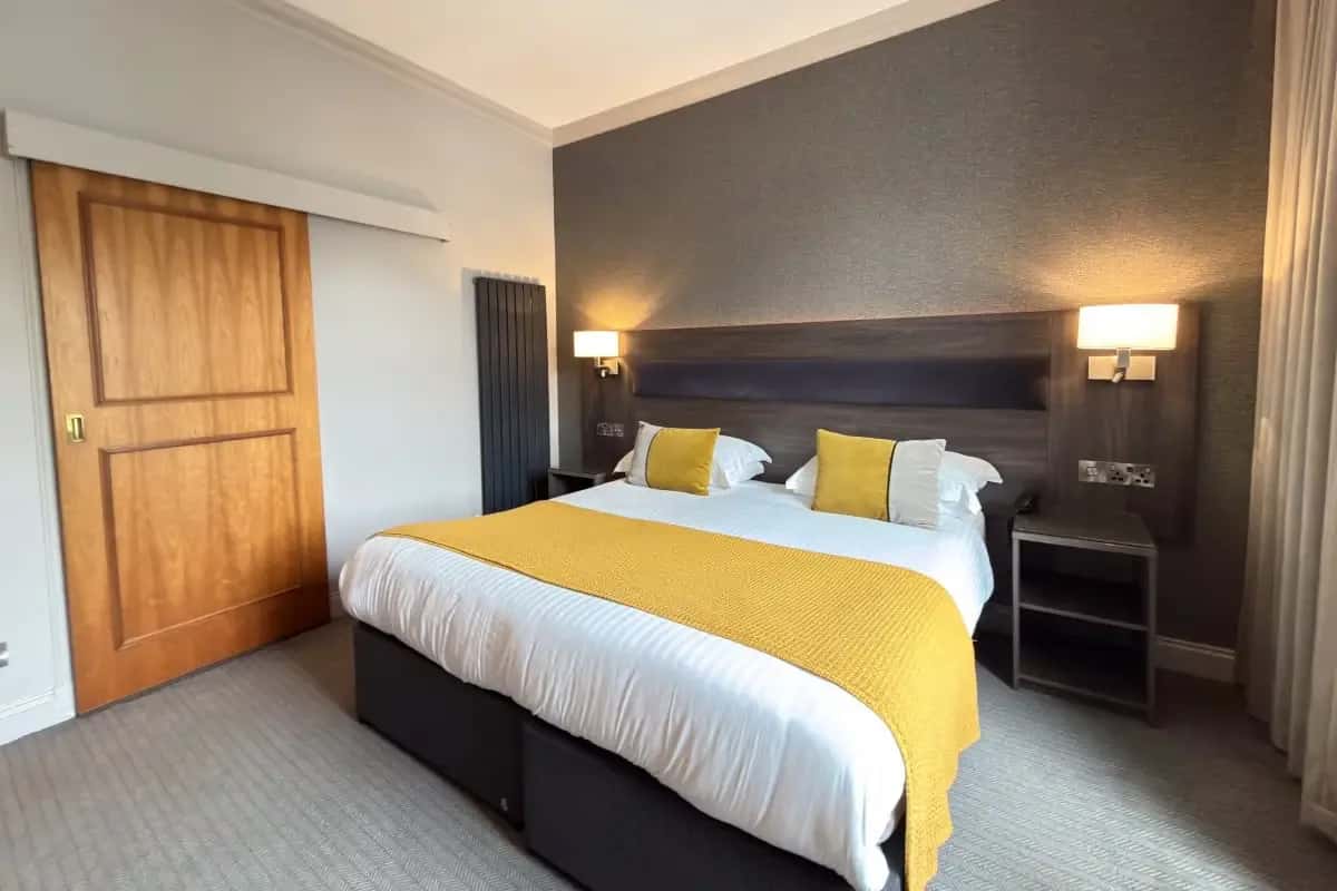 Square View Room with a queen sized bed at The Angus Hotel Blairgowrie