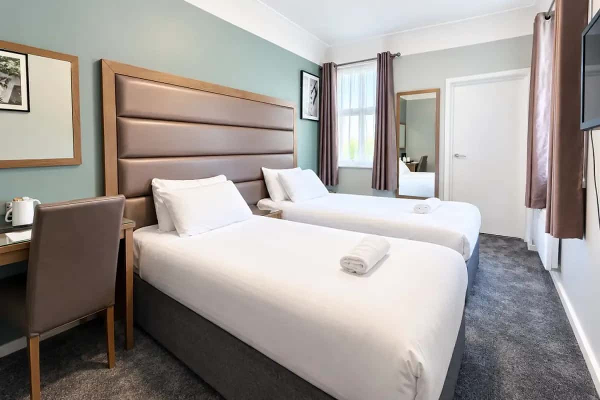 Twin Room at The Lord Nelson Hotel Lime-Street, Liverpool