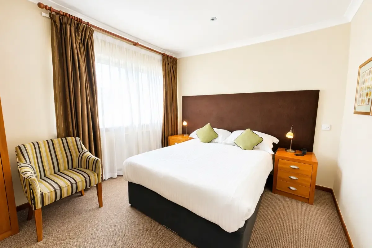 Cozy Double Room with King sized bed at The Angus Hotel Blairgowrie