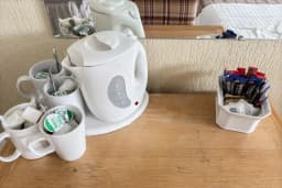 Tea and coffee make facilities in Family Room at The Hand Hotel Llangollen