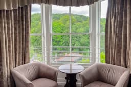 Garden view in Family Room at The Hand Hotel Llangollen