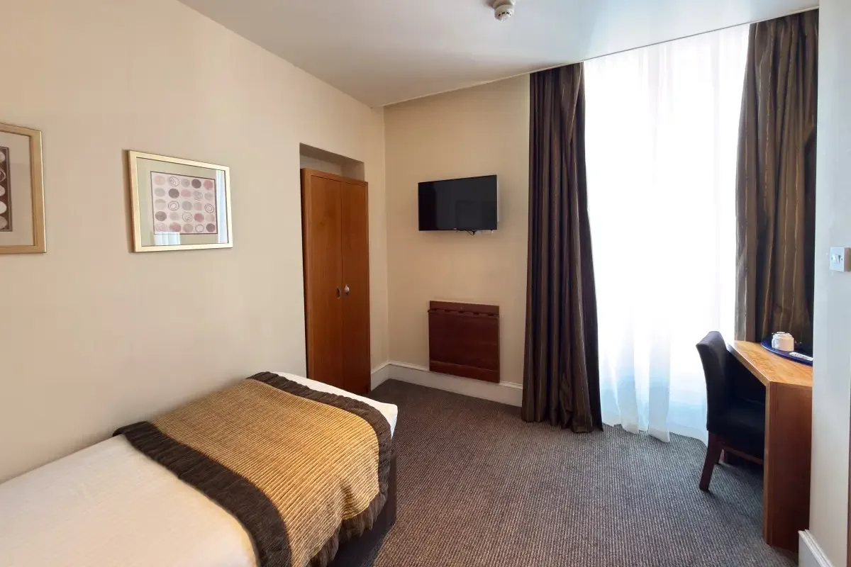 Single Room with a single bed at The Angus Hotel Blairgowrie